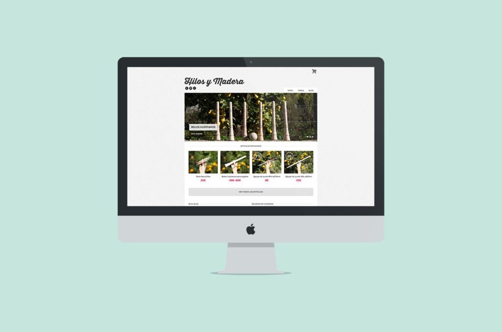 Creación de diseño corporativo y web para Hilos y Madera - Un trabajo de Silvia Calavera