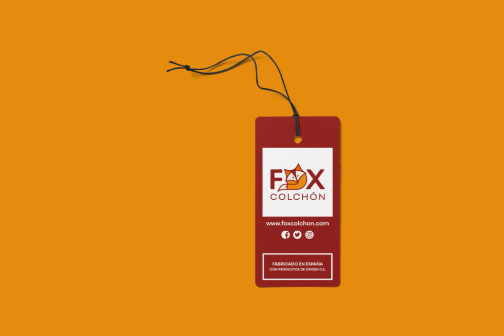 Diseño de etiqueta para Fox Colchón - Un trabajo de Silvia Calavera
