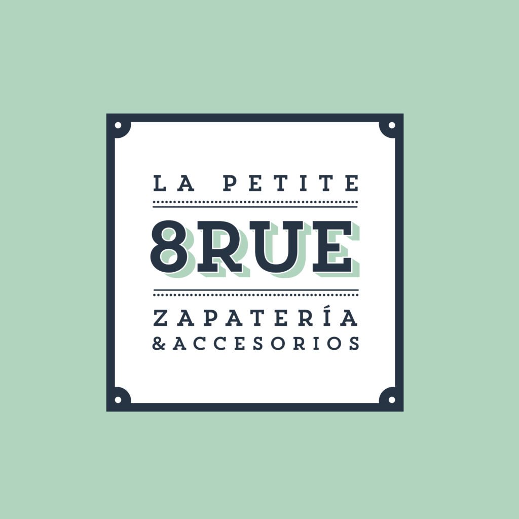 Diseño logo 8 RUE -Un trabajo de Silvia Calavera