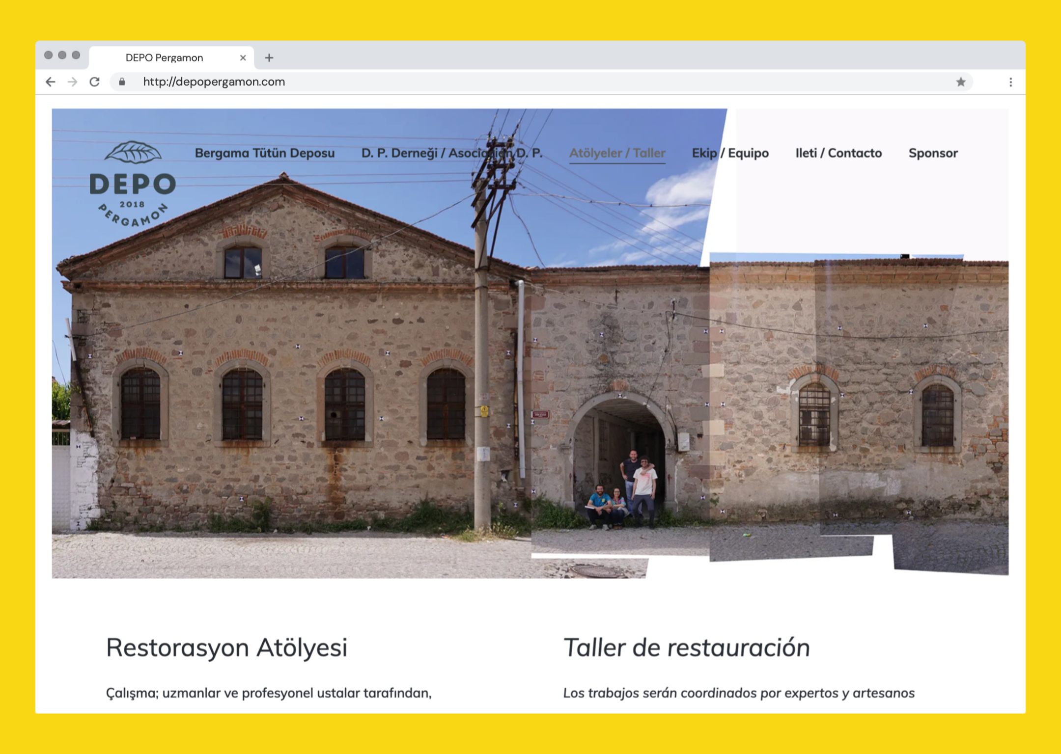 Diseño de indentidad corporativa y desarrollo web para Depo Pergamon - Un trabajo de Silvia Calavera