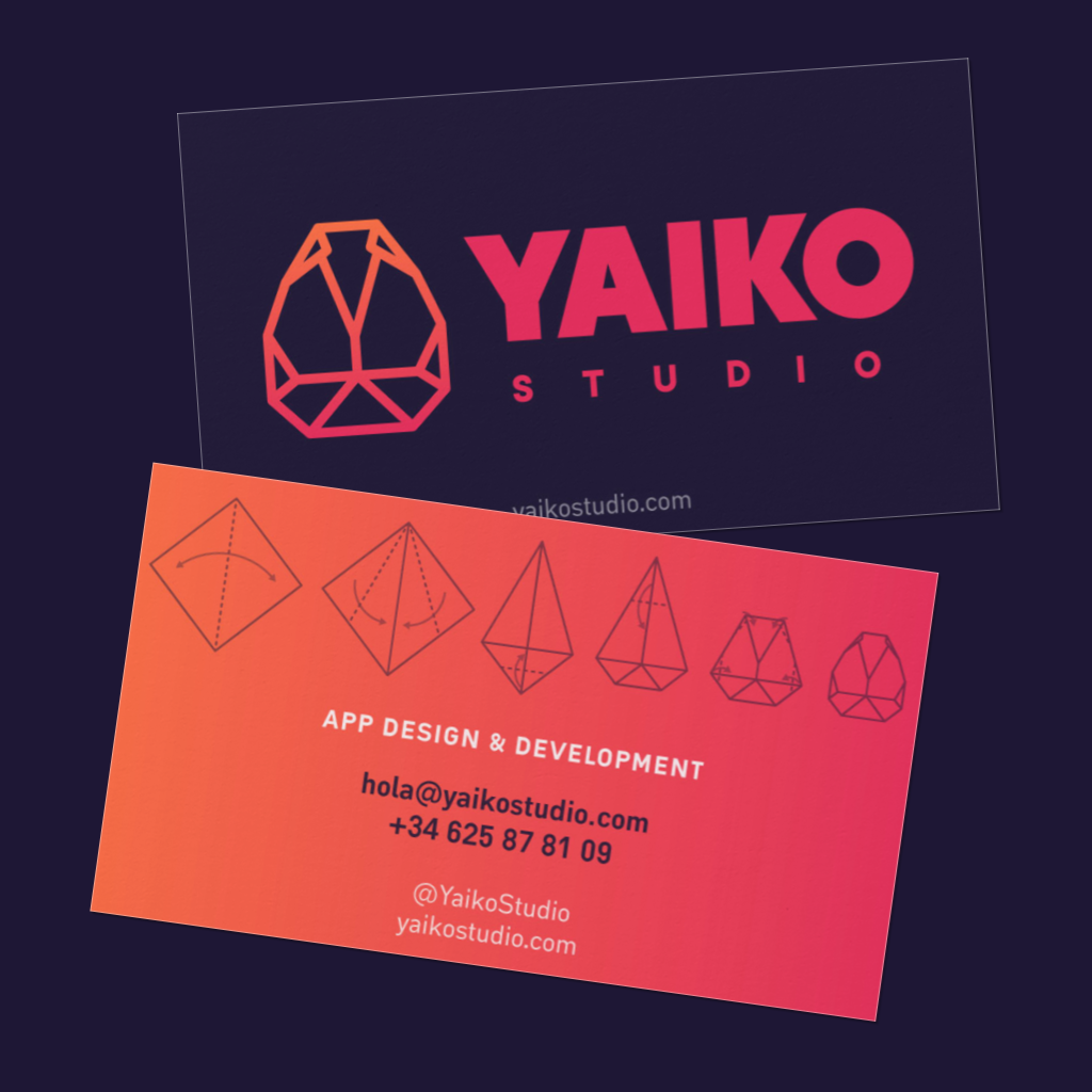 Diseño de identidad corporativa para el estudio de diseño y desarrollo de APP Yaiko Studio - Un trabajo de Silvia Calavera