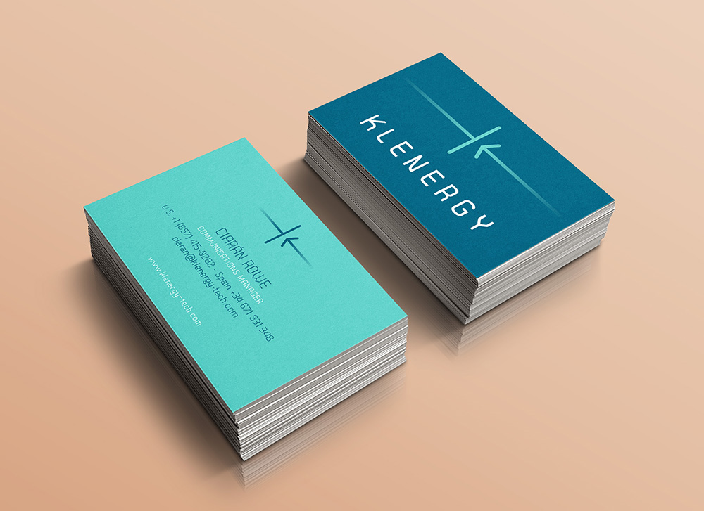 Creación de logotipo y tarjeta de presentación para Klenergy - Un trabajo de Silvia Calavera