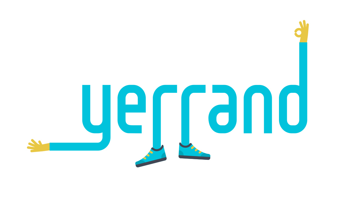 Diseño de app y logotipo para Yerrand - Un trabajo de Silvia Calavera