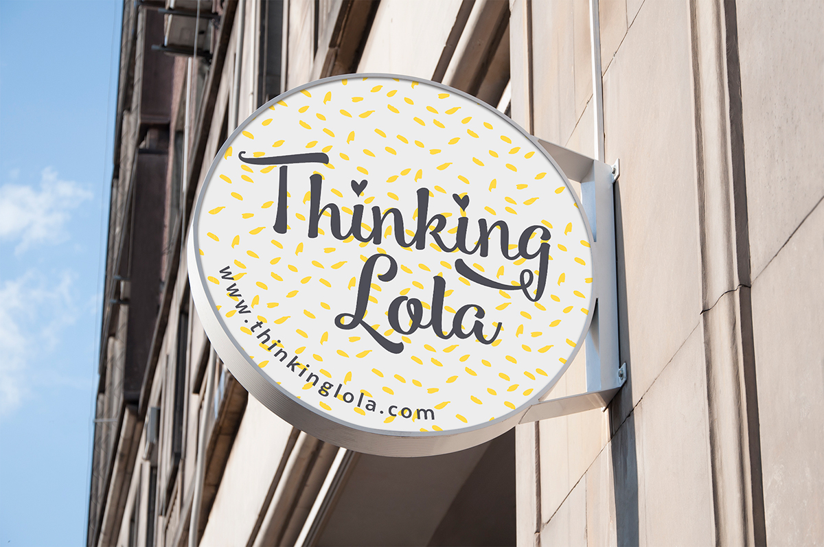 Creación de logotipo y diseño corporativo para Thinking Lola - Un trabajo de Silvia Calavera