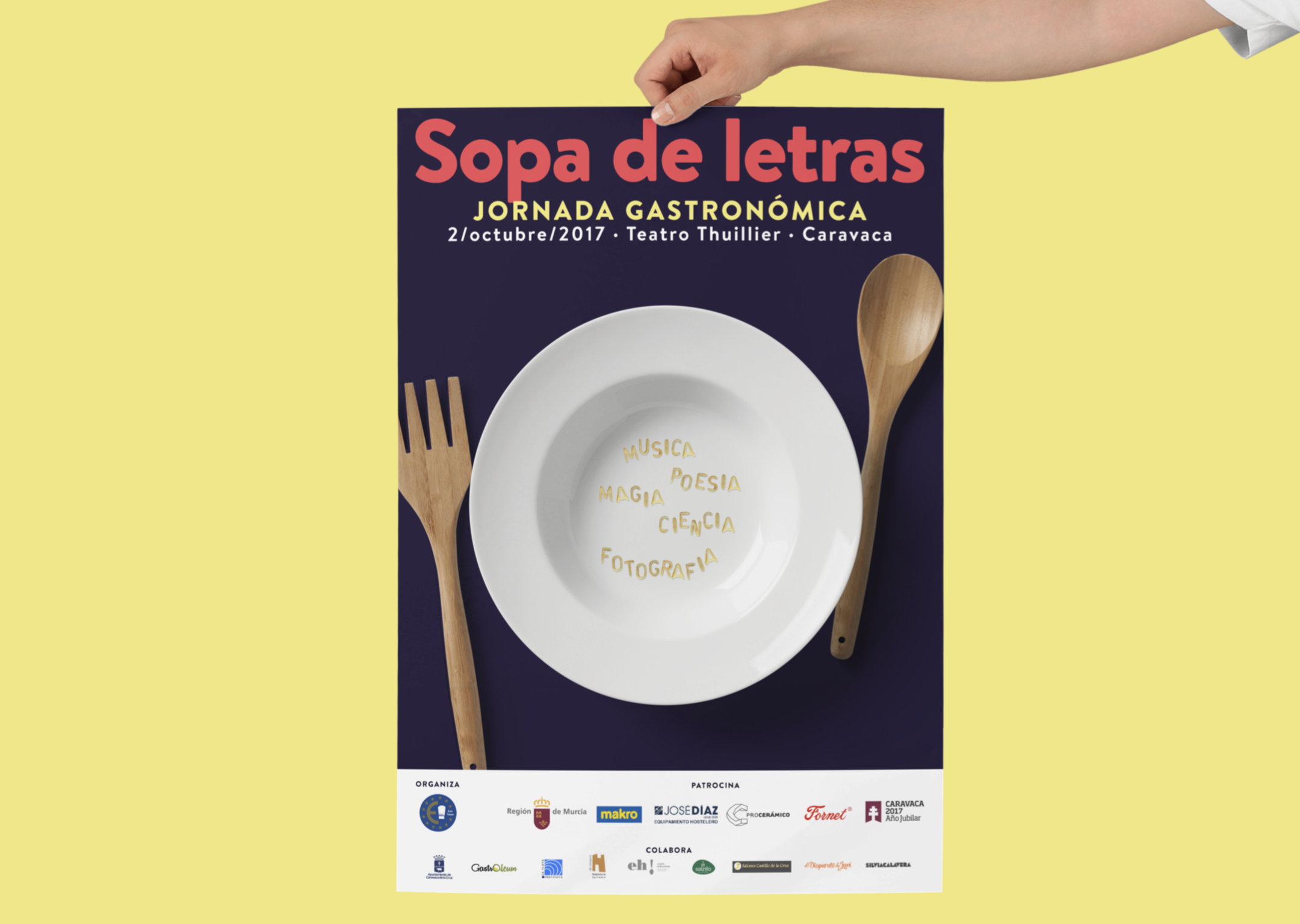 Diseño de la carteleria para las jornadas gastronómicas de Caravaca - Un trabajo de Silvia Calavera