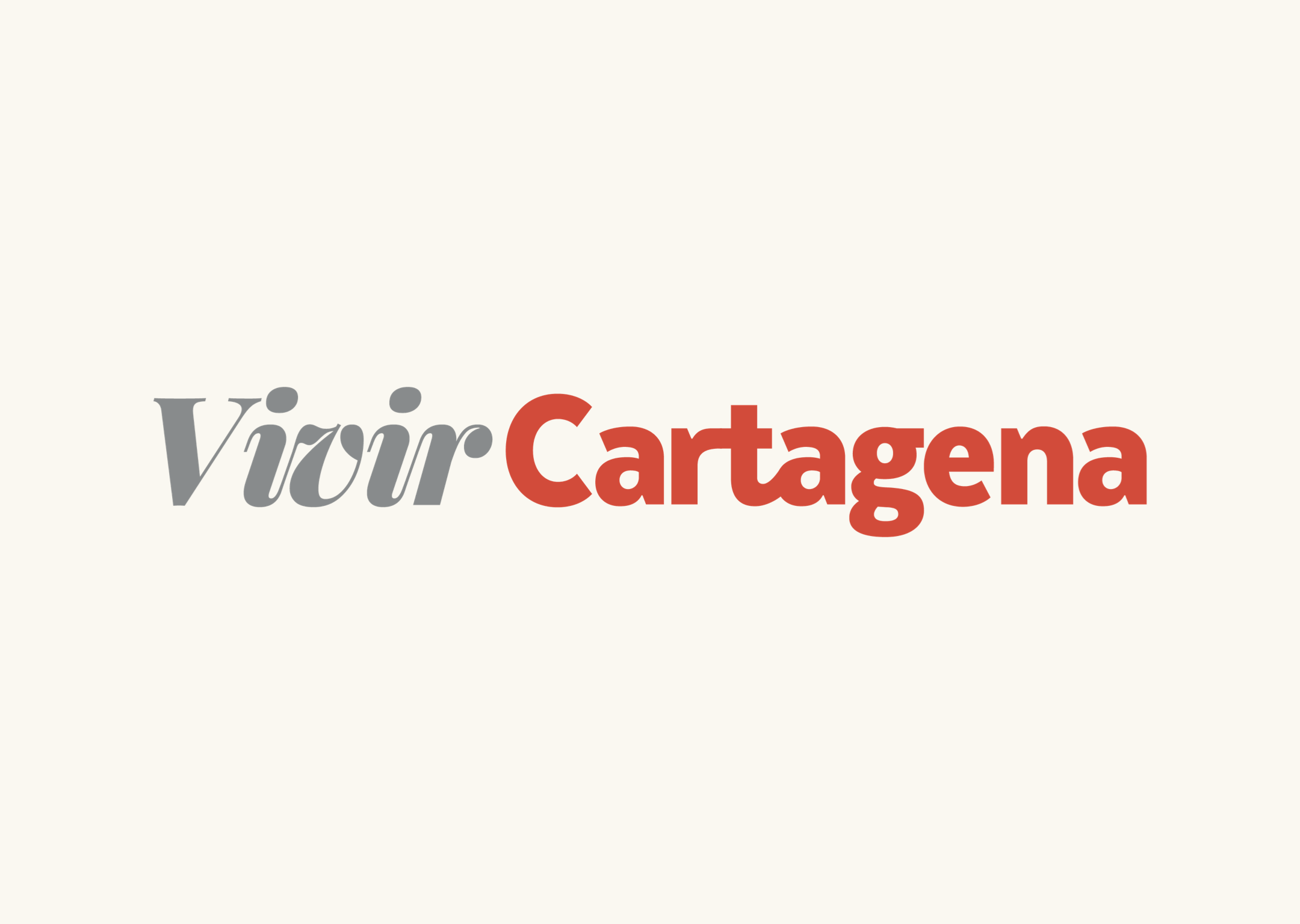 Diseño del logotipo para Vivir Cartagena - Un trabajo de Silvia Calavera