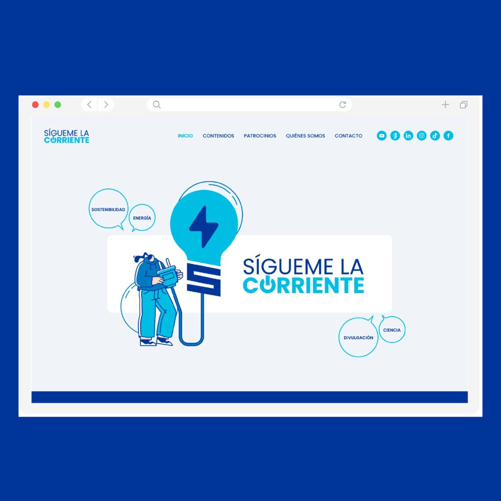 diseño web para empresa sígueme la corriente - Un trabajo de Silvia Calavera